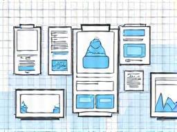 Wireframe sketches and UI elements design board