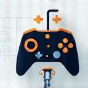 Game Development Icon with controller and gears